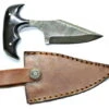Titan Damascus Steel Hunting Push Knife, 5in